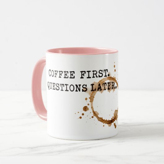 Kaffee zuerst tasse (Vorderseite Links)