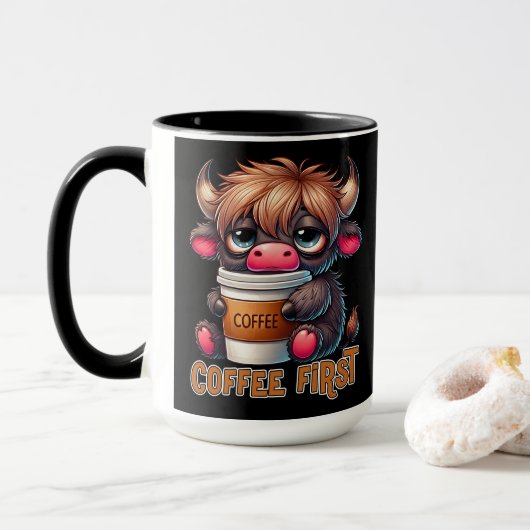 Kaffee zuerst  tasse (Mit Donut)