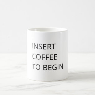 Kaffee zum Anfang einlegen Kaffeetasse