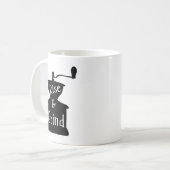 Kaffee zum Aufstehen und Schleifen Kaffeetasse (Vorderseite Links)