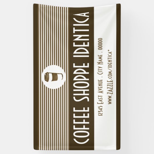 Kaffee zum Becher-Shop-Banner Banner (Vertikal)