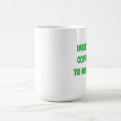 Kaffee zum Beginnen der Tasse einfügen (Mittel)