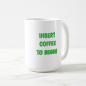 Kaffee zum Beginnen der Tasse einfügen (VorderseiteRechts)