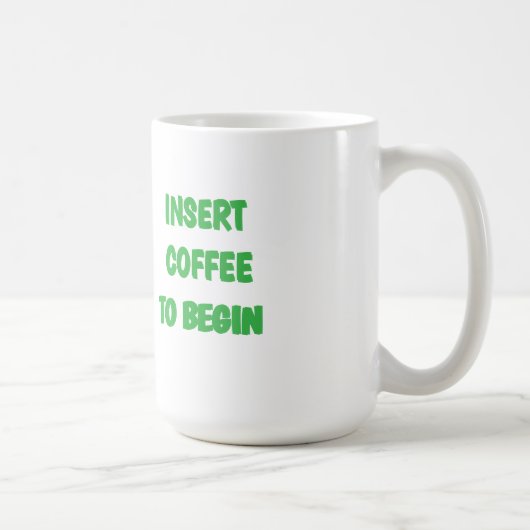 Kaffee zum Beginnen der Tasse einfügen (Rechts)