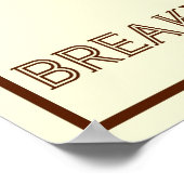 Kaffee zum Frühstück Poster (Ecke)