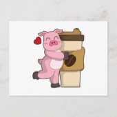 Kaffee zum Mitnehmen Postkarte (Vorderseite)