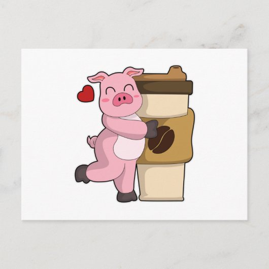 Kaffee zum Mitnehmen Postkarte (Vorderseite)