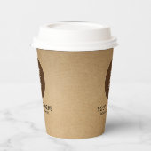 Kaffee zum Papier-Cup mit Vorlagenvorlage Pappbecher (Links)