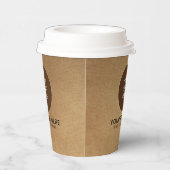 Kaffee zum Papier-Cup mit Vorlagenvorlage Pappbecher (Rechts)