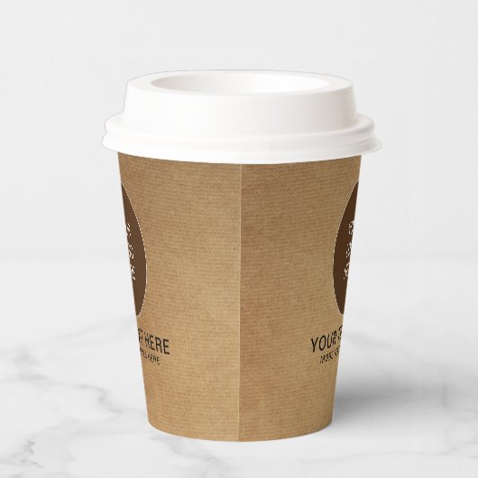 Kaffee zum Papier-Cup mit Vorlagenvorlage Pappbecher (Rechts)