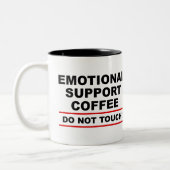 Kaffee zur emotionalen Unterstützung Zweifarbige Tasse (Links)