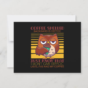 Kaffee zurückgeschrieben ist Eeffoc Postkarte