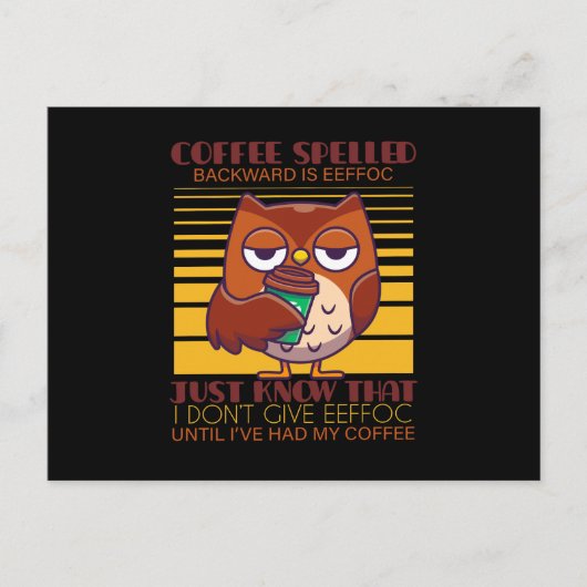 Kaffee zurückgeschrieben ist Eeffoc Postkarte (Vorderseite)