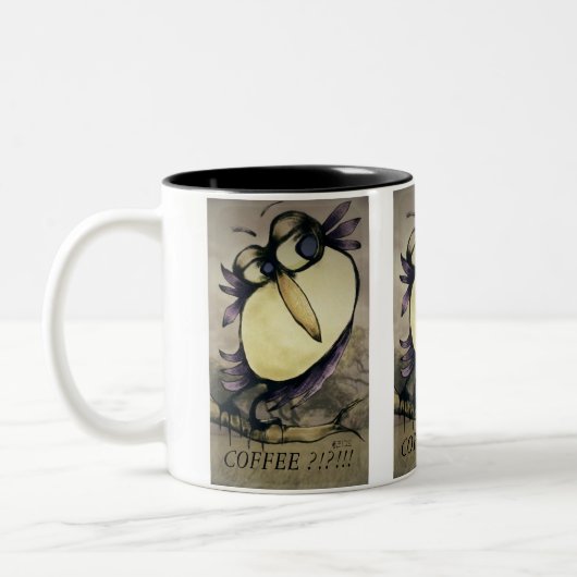 "KAFFEE?!?!!! " ZWEIFARBIGE TASSE (Links)