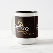 Kaffee Zweifarbige Tasse (Vorderseite Links)