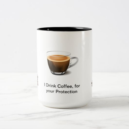Kaffee Zweifarbige Tasse (Mittel)