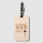 Kaffeeabhängigkeit Gepäckanhänger (Vorderseite Vertikal)