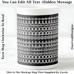 Kaffeeaddict Versteckte Nachricht Funny Novelty 11 Porzellantasse