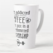 Kaffeeaddicts, Funny Coffee Quotes Latte-Tasse Milchtasse (Rechte Ecke)