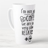 Kaffeeaddicts, Funny Coffee Quotes Latte-Tasse Milchtasse (Linke Ecke)