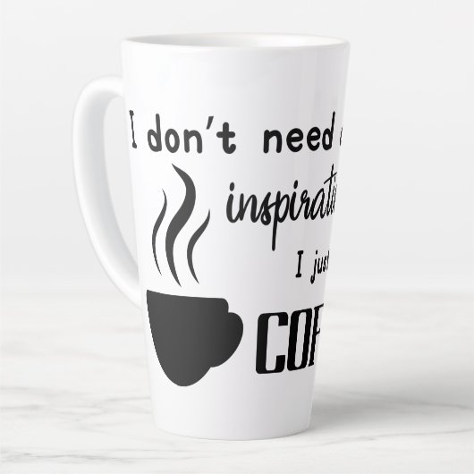 Kaffeeaddikate, Sonnenkaffee, Kaffee-Sarcasm-Zitat Milchtasse (Linke Ecke)