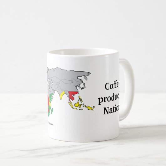 Kaffeeanbauländer Kaffeetasse (VorderseiteRechts)