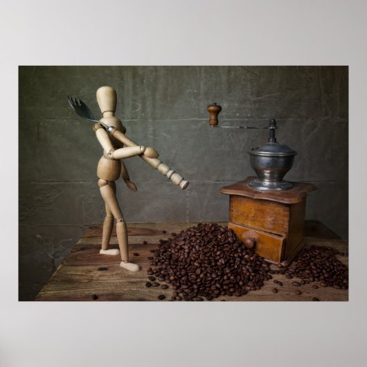 Kaffeearbeiter Poster (Vorne)