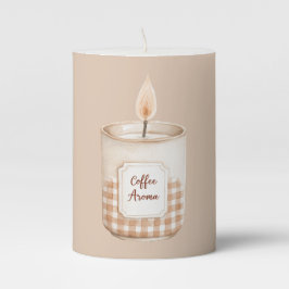 Kaffeearoma-Cream-Karodekerze Stumpenkerze