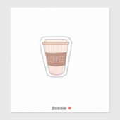Kaffeeaufkleber, Cup of Coffee Sticker (Blatt)