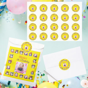 Kaffeeaufkleber für Kinder zum Geburtstag im Party Runder Aufkleber