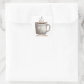 Kaffeeaufkleber Quadratischer Aufkleber (Tasche)