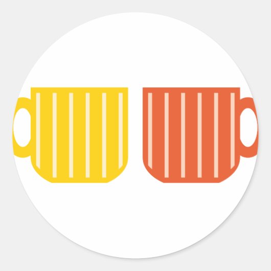 Kaffeeaufkleber Runder Aufkleber (Vorderseite)