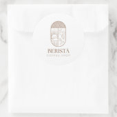 Kaffeeaufkleber Runder Aufkleber (Tasche)