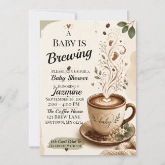 Kaffeebaby-Einladung zur Babyparty | Das Baby ist Einladung