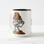 Kaffeeban und Herz der Liebe Kaffeekochen Tasse (Vorderseite Links)