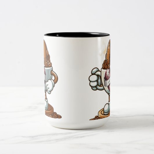 Kaffeeban und Herz der Liebe Kaffeekochen Tasse (Mittel)