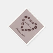 Kaffeebankherz Serviette (Ecke)