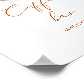 Kaffeebar Love is brewing Poster (Ecke)