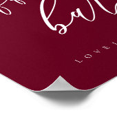 Kaffeebar Simple Burgund Poster (Ecke)