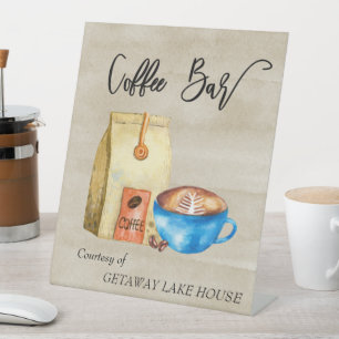 Kaffeebar-Station Kurzzeitmiete Sockelschild