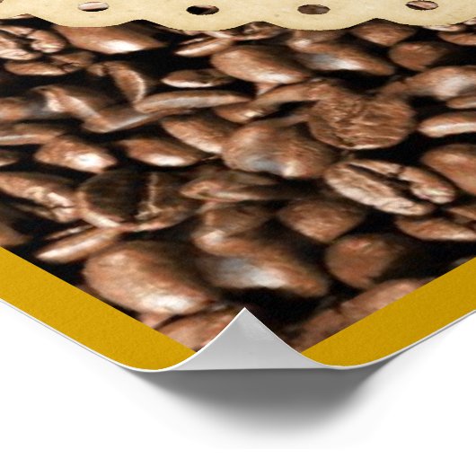 Kaffeebärster Poster (Ecke)