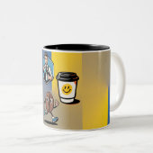 Kaffeebasiertes Design Kaffeetasse  (VorderseiteRechts)