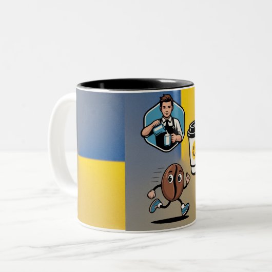 Kaffeebasiertes Design Kaffeetasse (Vorderseite Links)