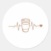 Kaffeebasis, für Kaffeeliebhaber Runder Aufkleber (Vorderseite)