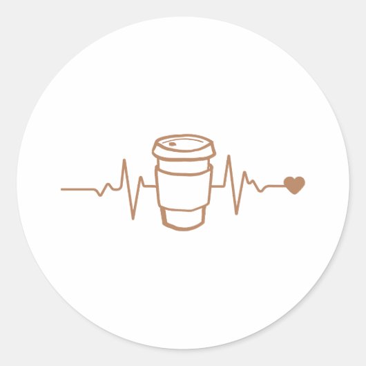 Kaffeebasis, für Kaffeeliebhaber Runder Aufkleber (Vorderseite)