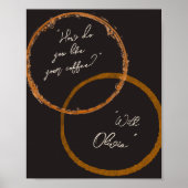 Kaffeebasis Niedliches Schlafzimmerposter Poster (Vorne)