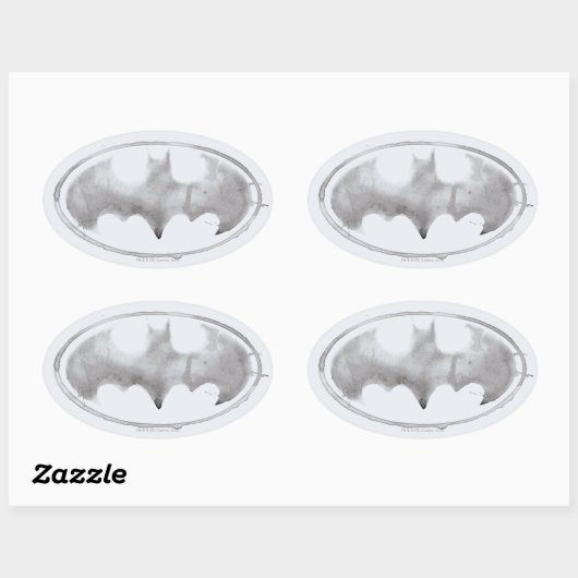 Kaffeebasis Symbol - Grau Ovaler Aufkleber (Blatt)