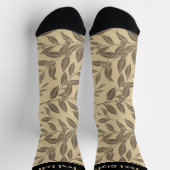 Kaffeebaum Blätter braune Muster Socken (Oben)