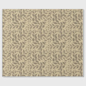 Kaffeebaum Blätter braunes Muster Geschenkpapier (Flach)