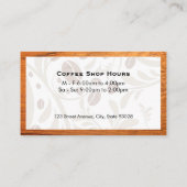 Kaffeebaum | Bohnen | Holzgrenze Visitenkarte (Rückseite)